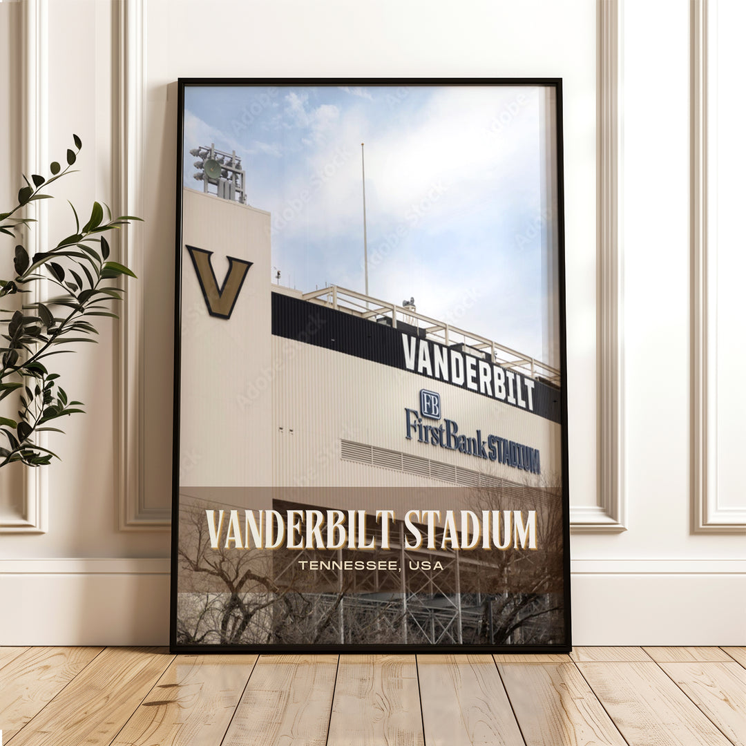 Vanderbilt Stadium Football  Wall Art