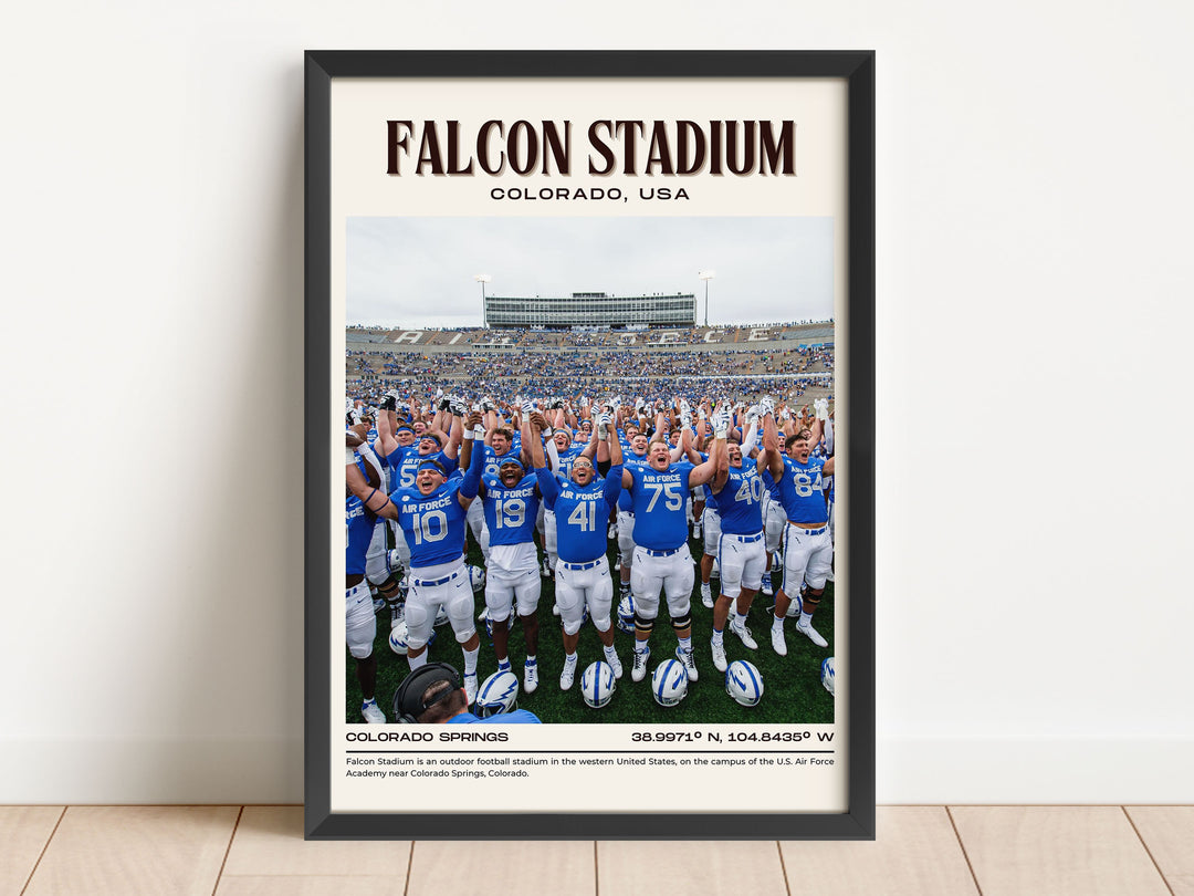 Falcon Stadium Football Retro Wall Art