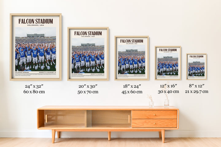 Falcon Stadium Football Retro Wall Art