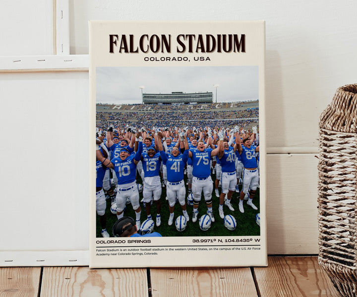 Falcon Stadium Football Retro Wall Art