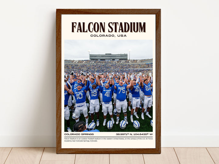 Falcon Stadium Football Retro Wall Art