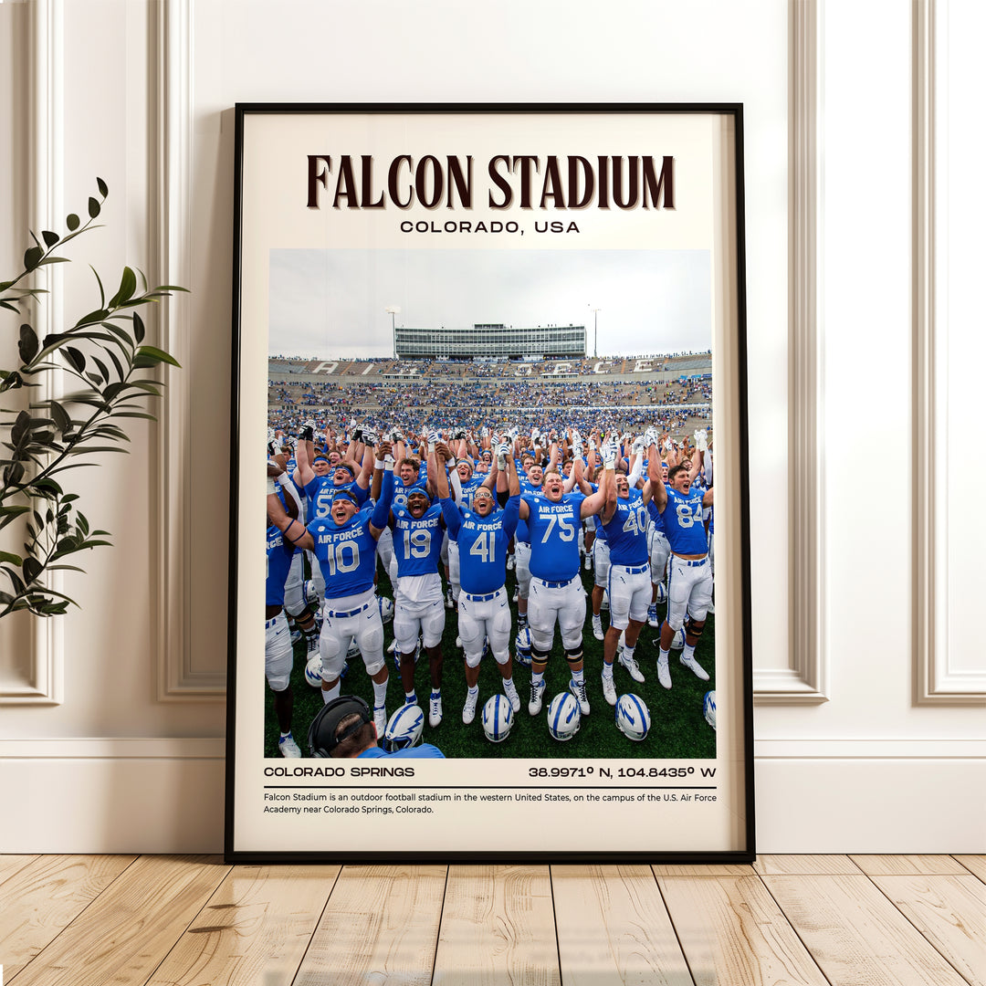 Falcon Stadium Football Retro Wall Art