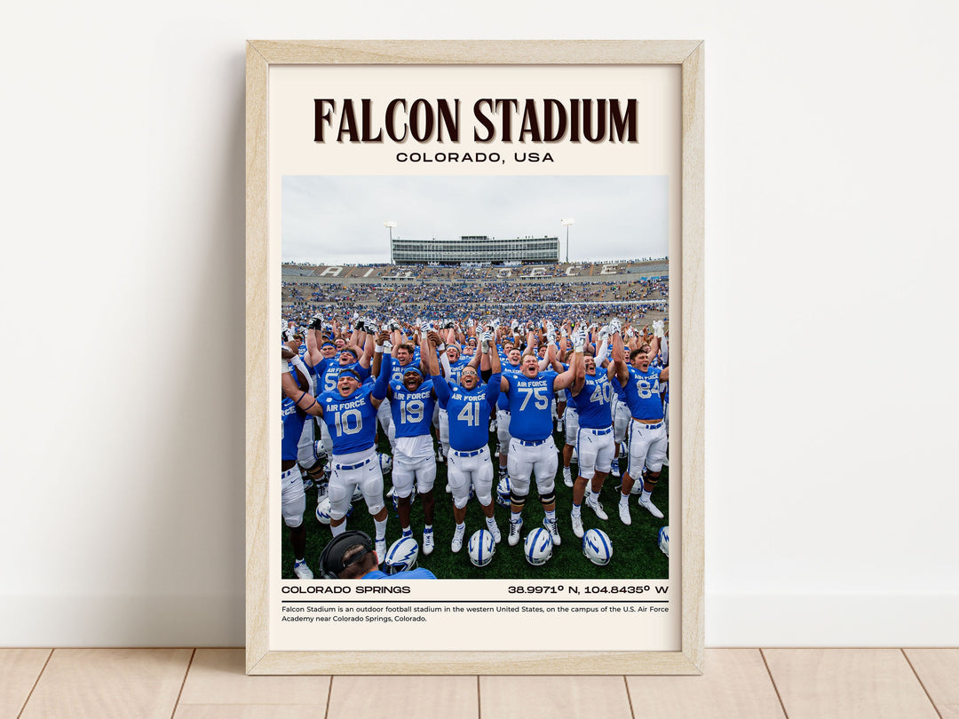 Falcon Stadium Football Retro Wall Art