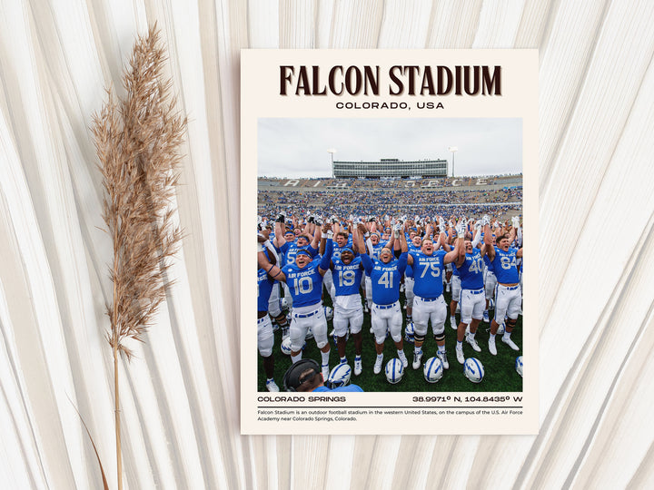 Falcon Stadium Football Retro Wall Art