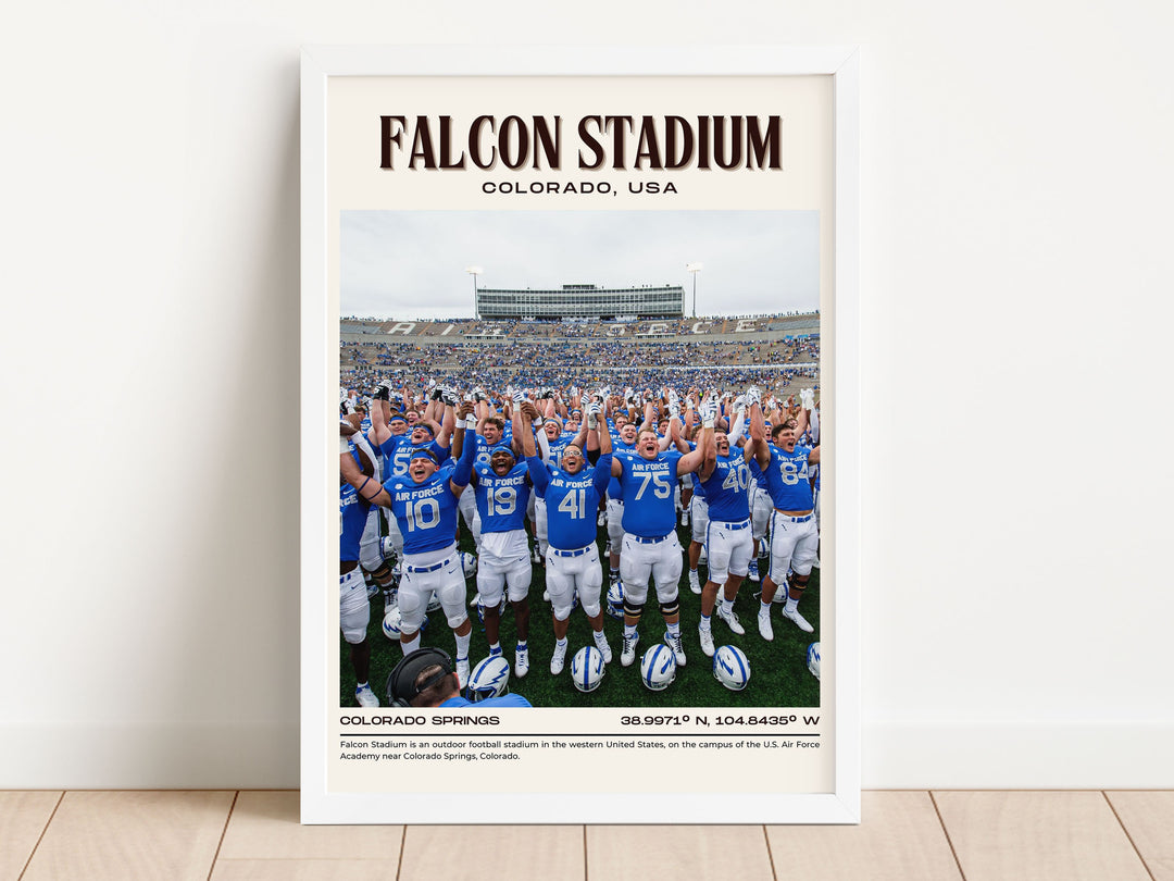 Falcon Stadium Football Retro Wall Art