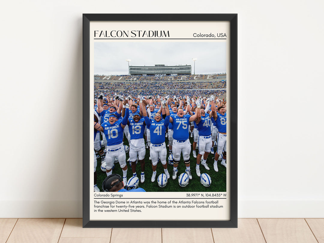 Falcon Stadium Football Minimal Wall Art