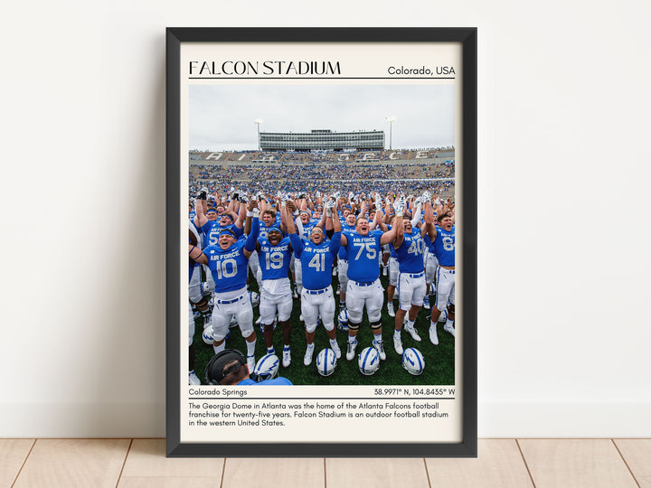 Falcon Stadium Football Minimal Wall Art