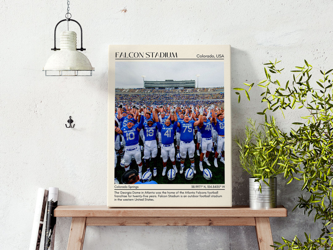 Falcon Stadium Football Minimal Wall Art