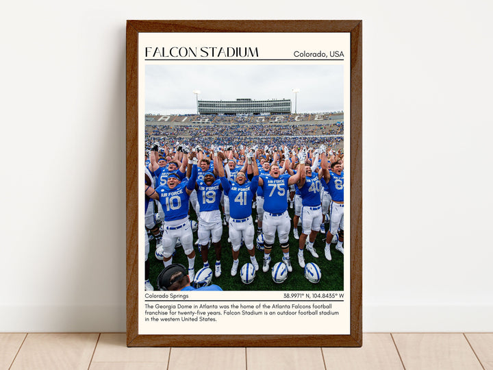 Falcon Stadium Football Minimal Wall Art