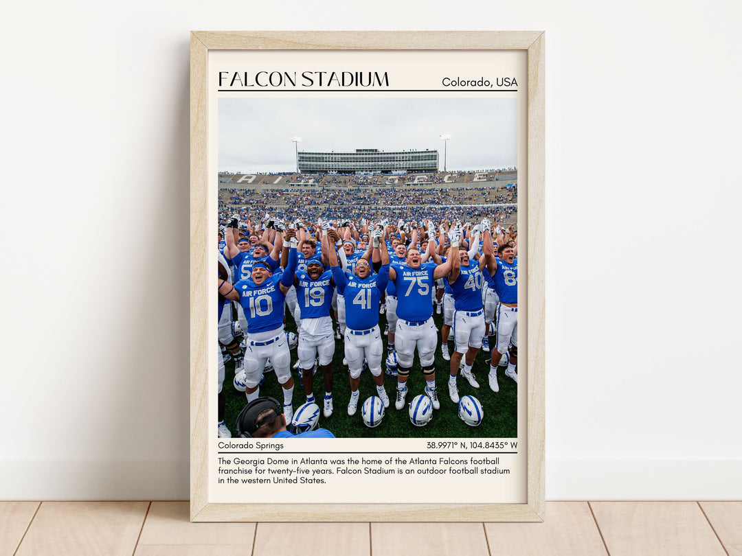 Falcon Stadium Football Minimal Wall Art