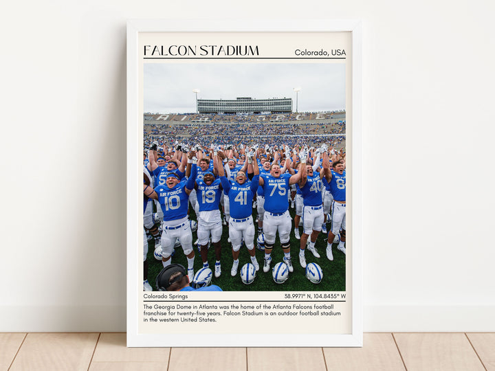 Falcon Stadium Football Minimal Wall Art