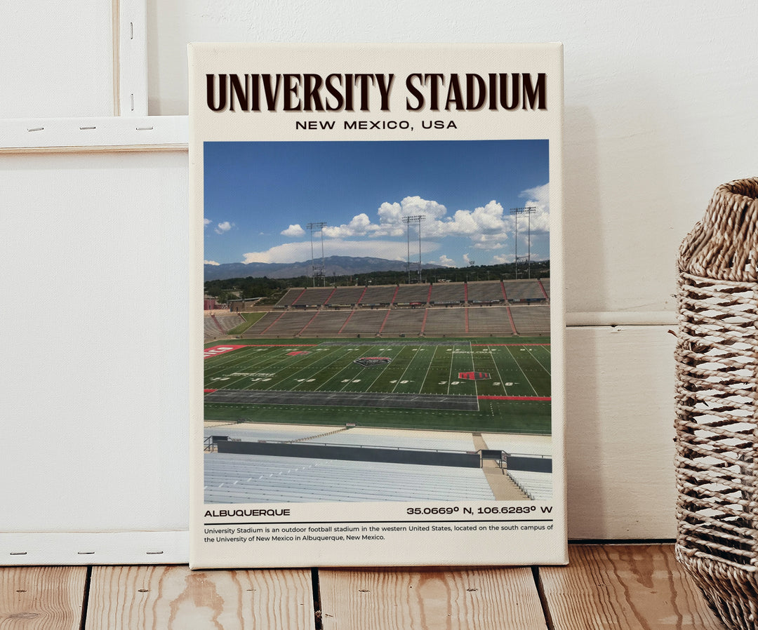 University Stadium Football Retro Wall Art