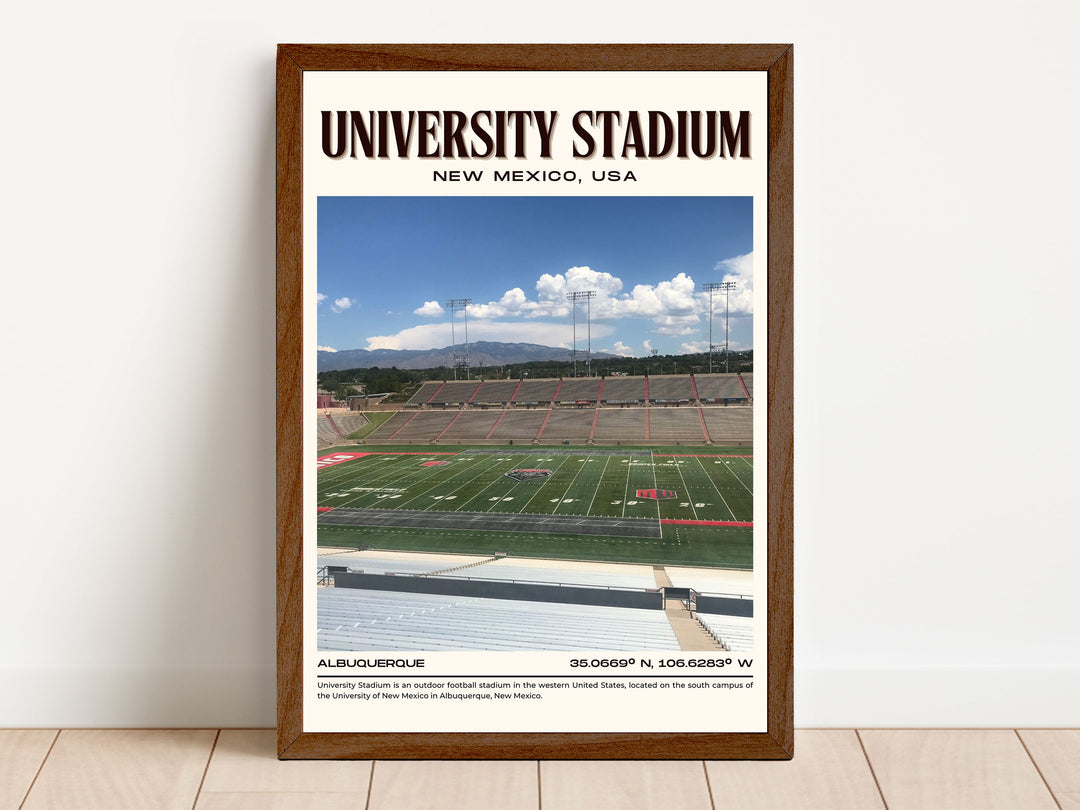 University Stadium Football Retro Wall Art