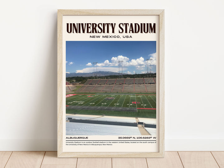 University Stadium Football Retro Wall Art