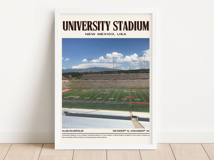 University Stadium Football Retro Wall Art