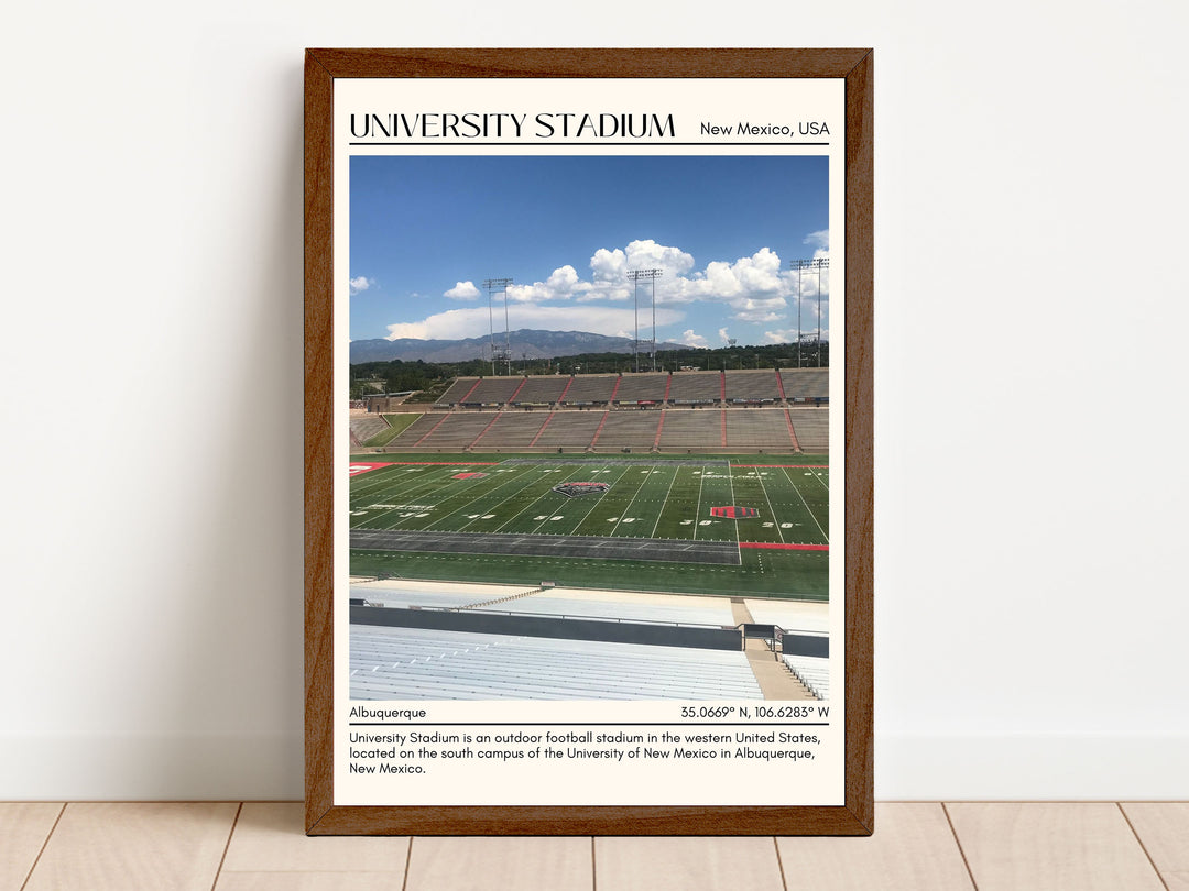 University Stadium  Football Minimal Wall Art