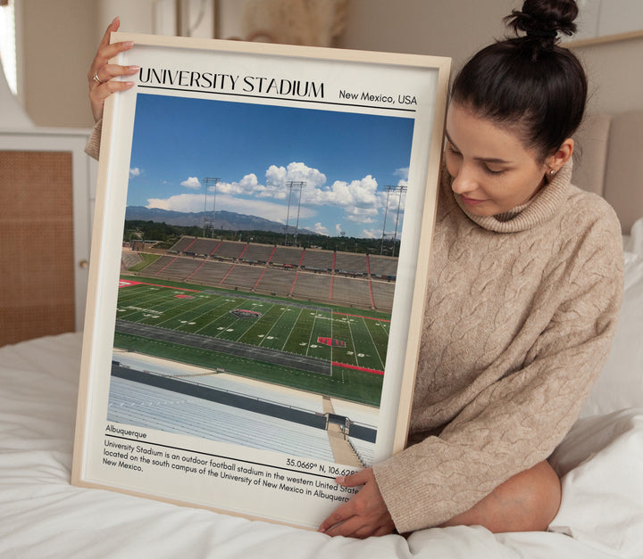 University Stadium  Football Minimal Wall Art