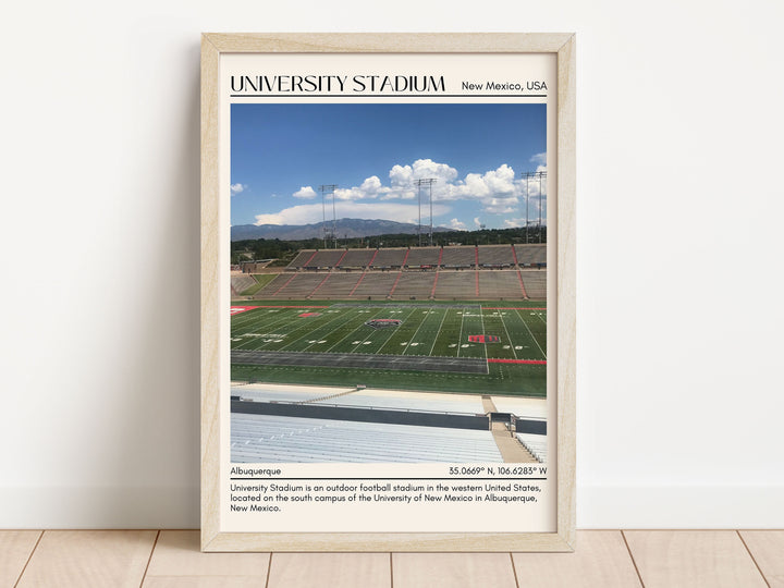 University Stadium  Football Minimal Wall Art