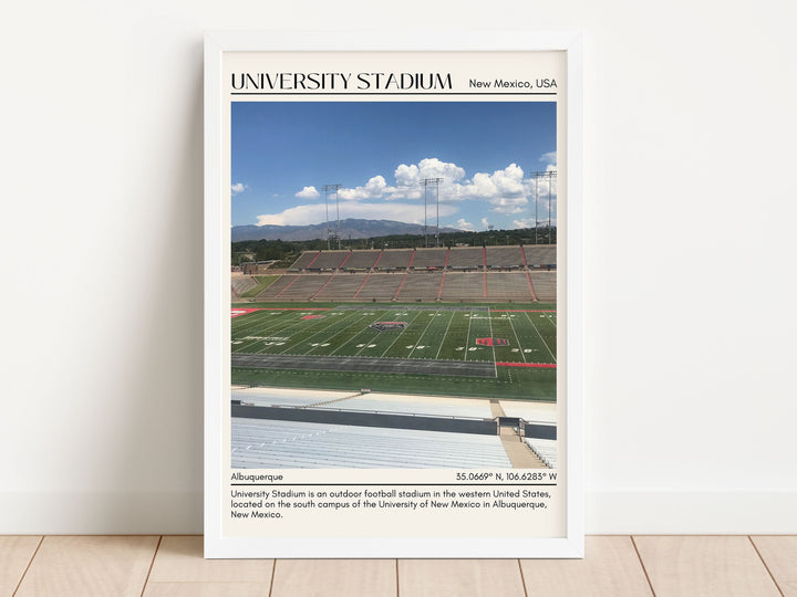 University Stadium  Football Minimal Wall Art