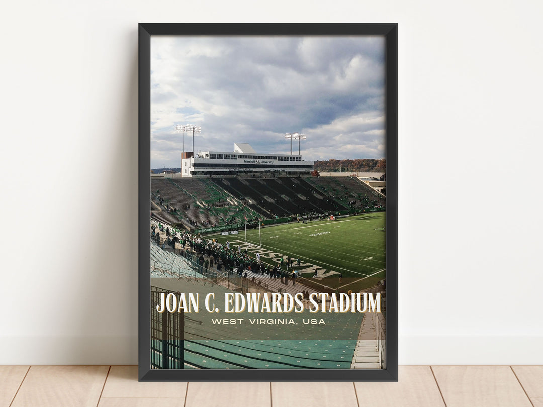 Joan C. Edwards Stadium Football Wall Art