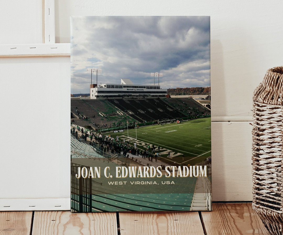 Joan C. Edwards Stadium Football Wall Art