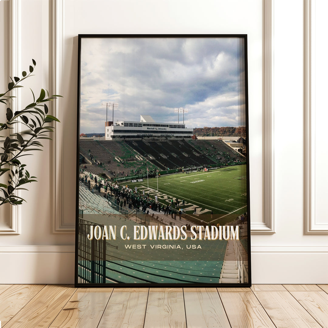 Joan C. Edwards Stadium Football Wall Art