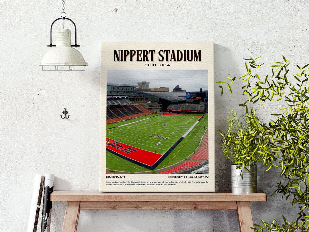 Nippert Stadium Football Retro Wall Art