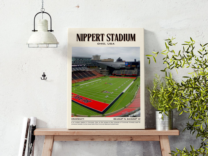 Nippert Stadium Football Retro Wall Art