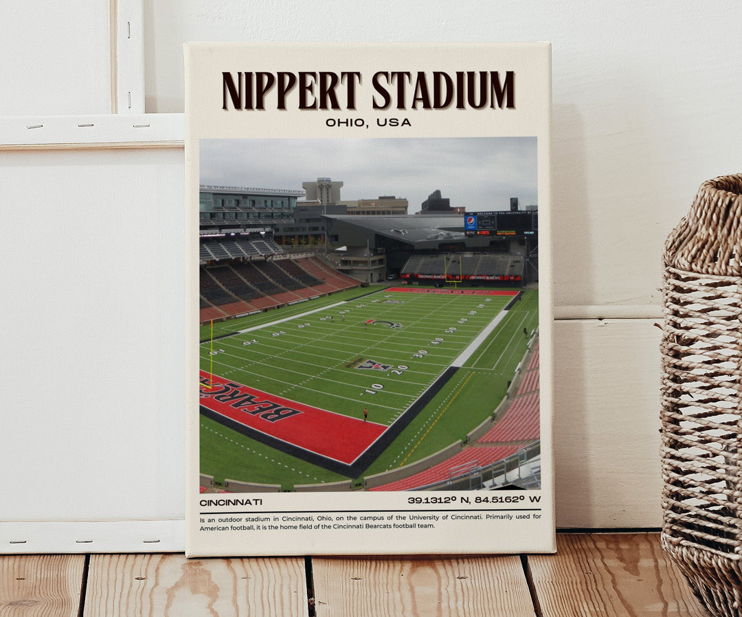 Nippert Stadium Football Retro Wall Art