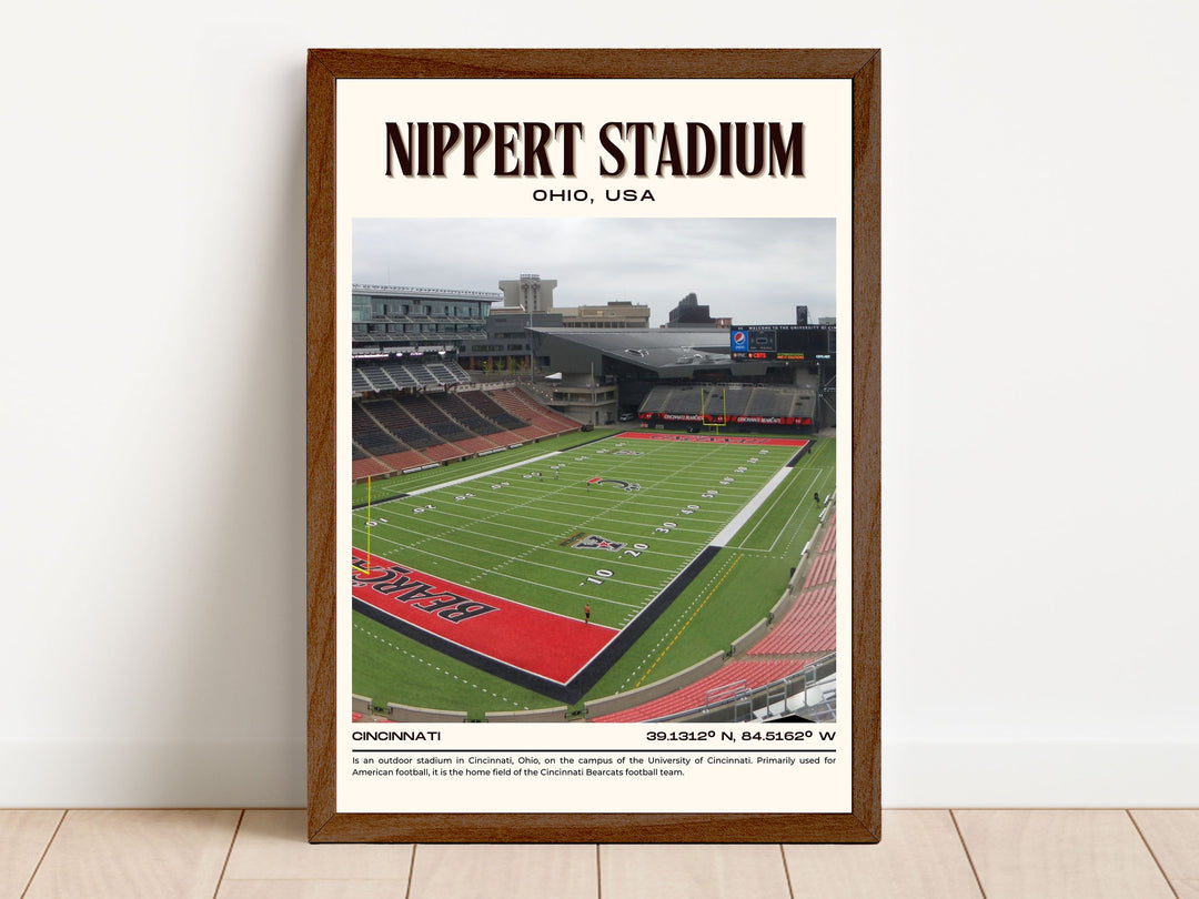 Nippert Stadium Football Retro Wall Art