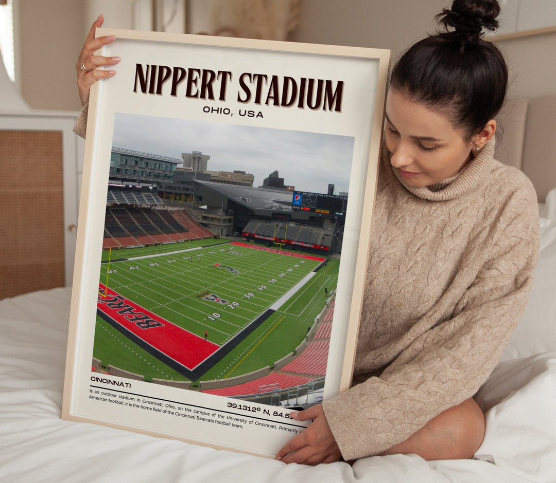 Nippert Stadium Football Retro Wall Art