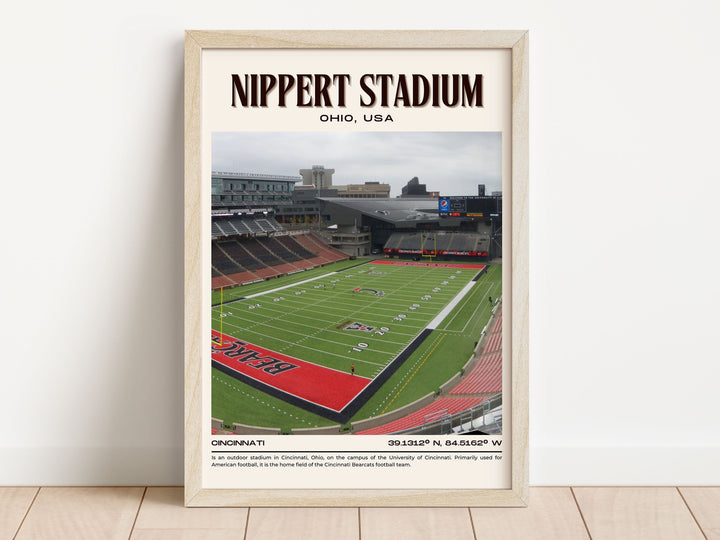 Nippert Stadium Football Retro Wall Art