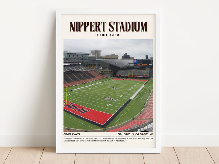 Nippert Stadium Football Retro Wall Art