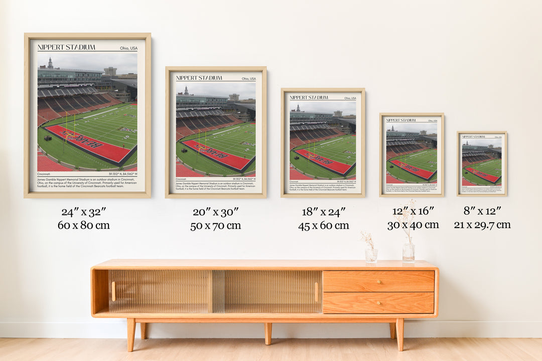 Nippert Stadium Football Minimal Wall Art