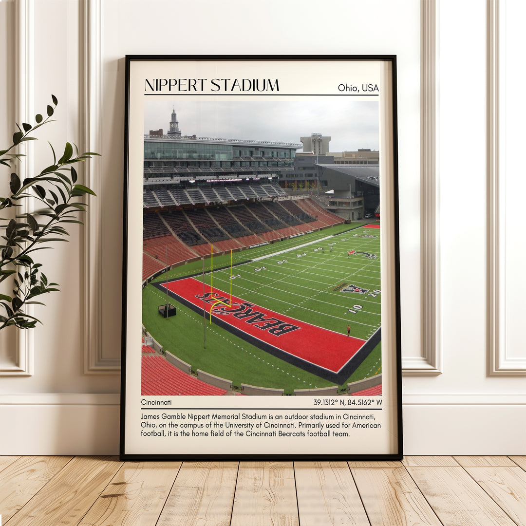 Nippert Stadium Football Minimal Wall Art