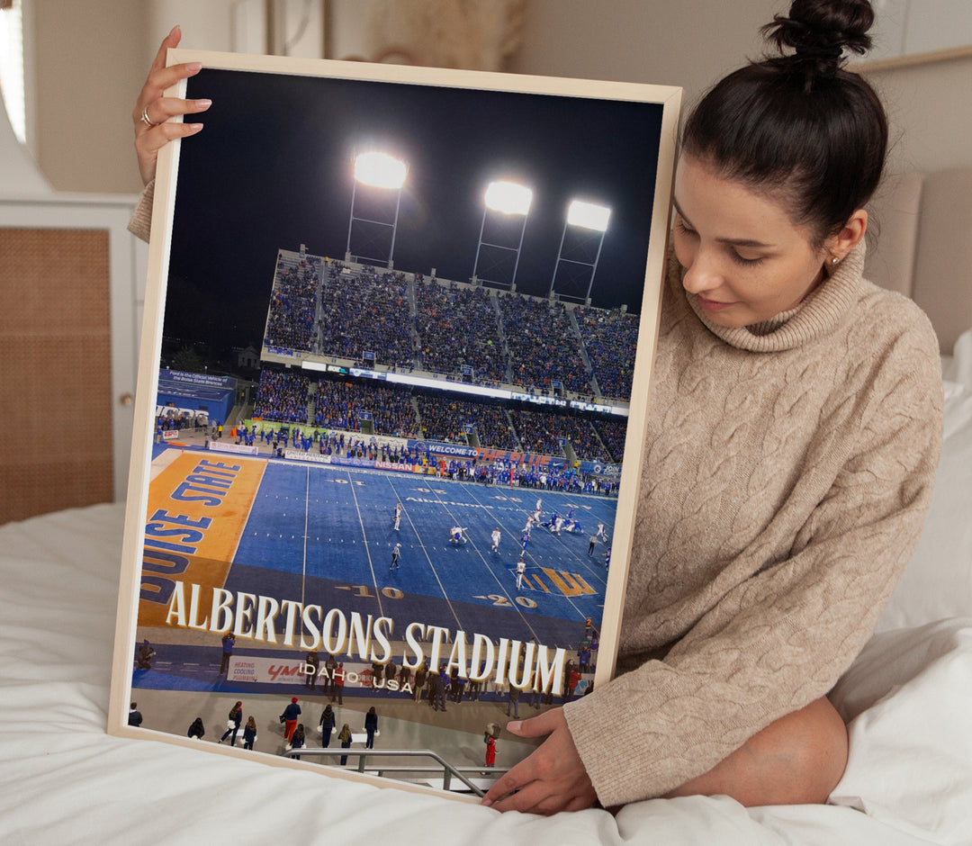 Albertsons Stadium Football  Wall Art