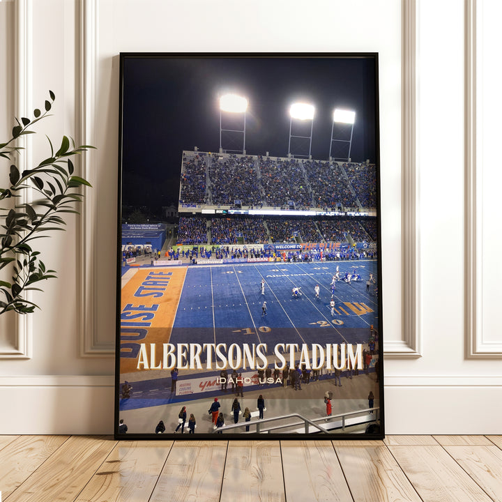 Albertsons Stadium Football  Wall Art