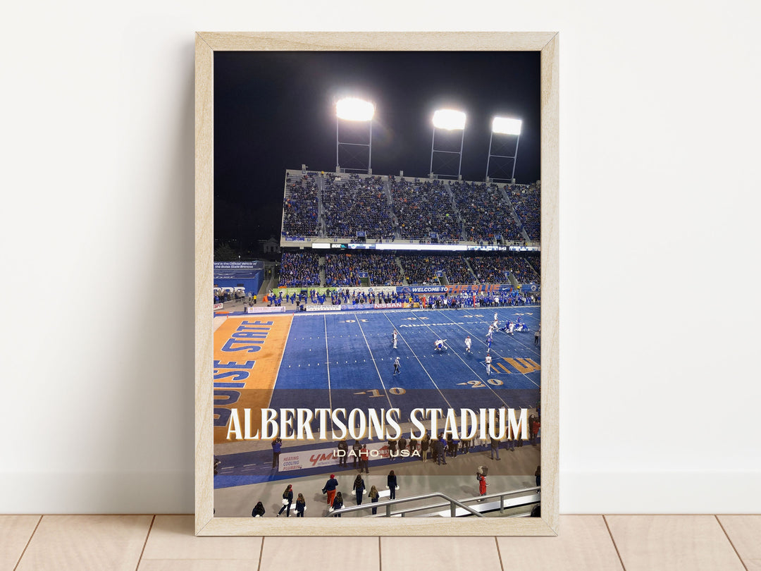 Albertsons Stadium Football  Wall Art