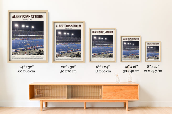 Albertsons Stadium Football Retro Wall Art