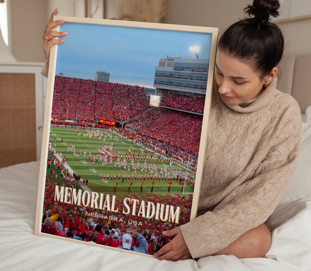 Memorial Stadium Football Wall Art