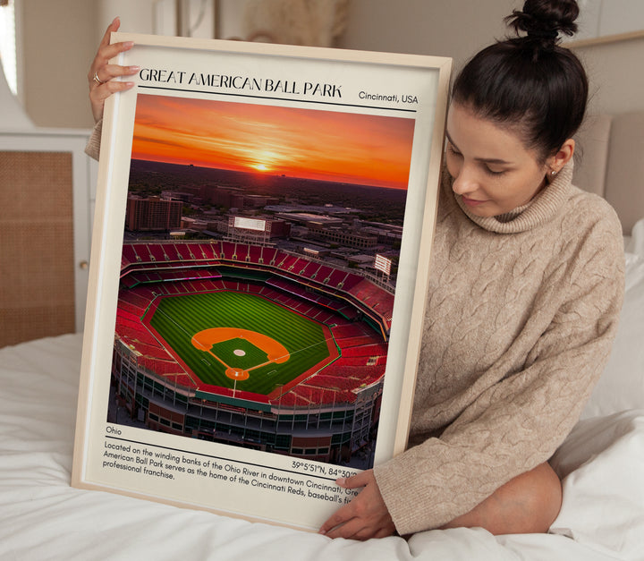 Great American Ball Park Stadium Baseball Minimal Wall Art