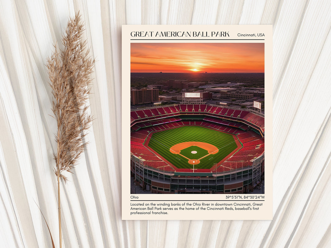 Great American Ball Park Stadium Baseball Minimal Wall Art