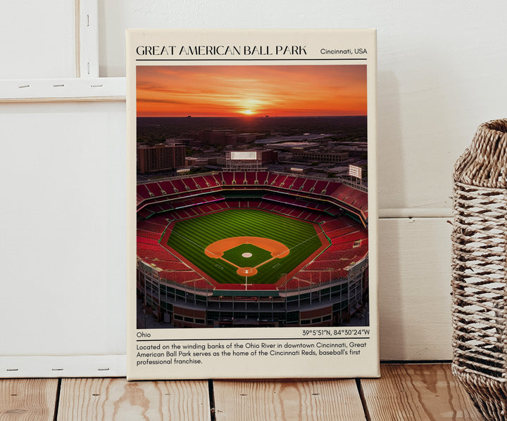 Great American Ball Park Stadium Baseball Minimal Wall Art