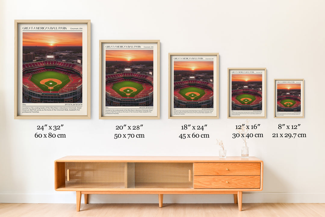 Great American Ball Park Stadium Baseball Minimal Wall Art