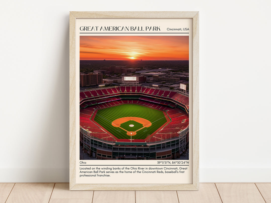 Great American Ball Park Stadium Baseball Minimal Wall Art