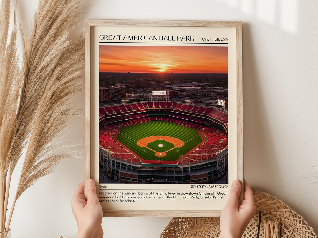 Great American Ball Park Stadium Baseball Minimal Wall Art