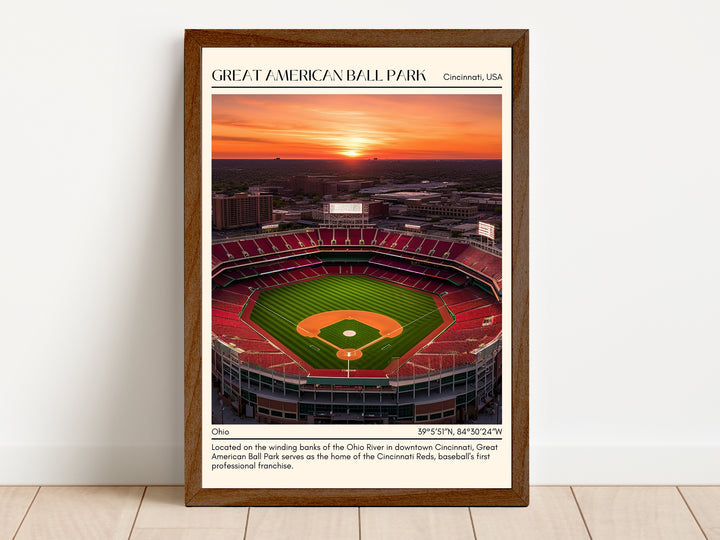 Great American Ball Park Stadium Baseball Minimal Wall Art