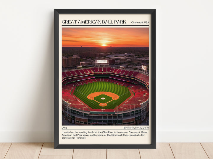 Great American Ball Park Stadium Baseball Minimal Wall Art