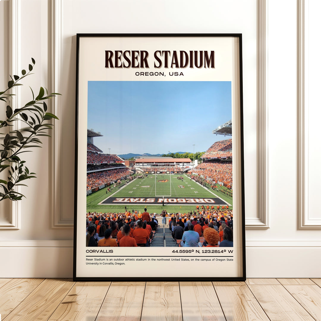 Reser Stadium Football Retro Wall Art