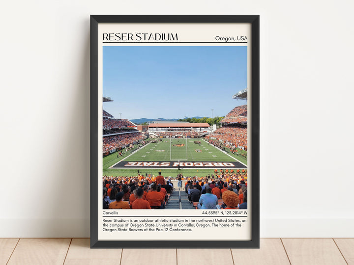 Reser Stadium Football Minimal Wall Art